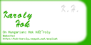 karoly hok business card